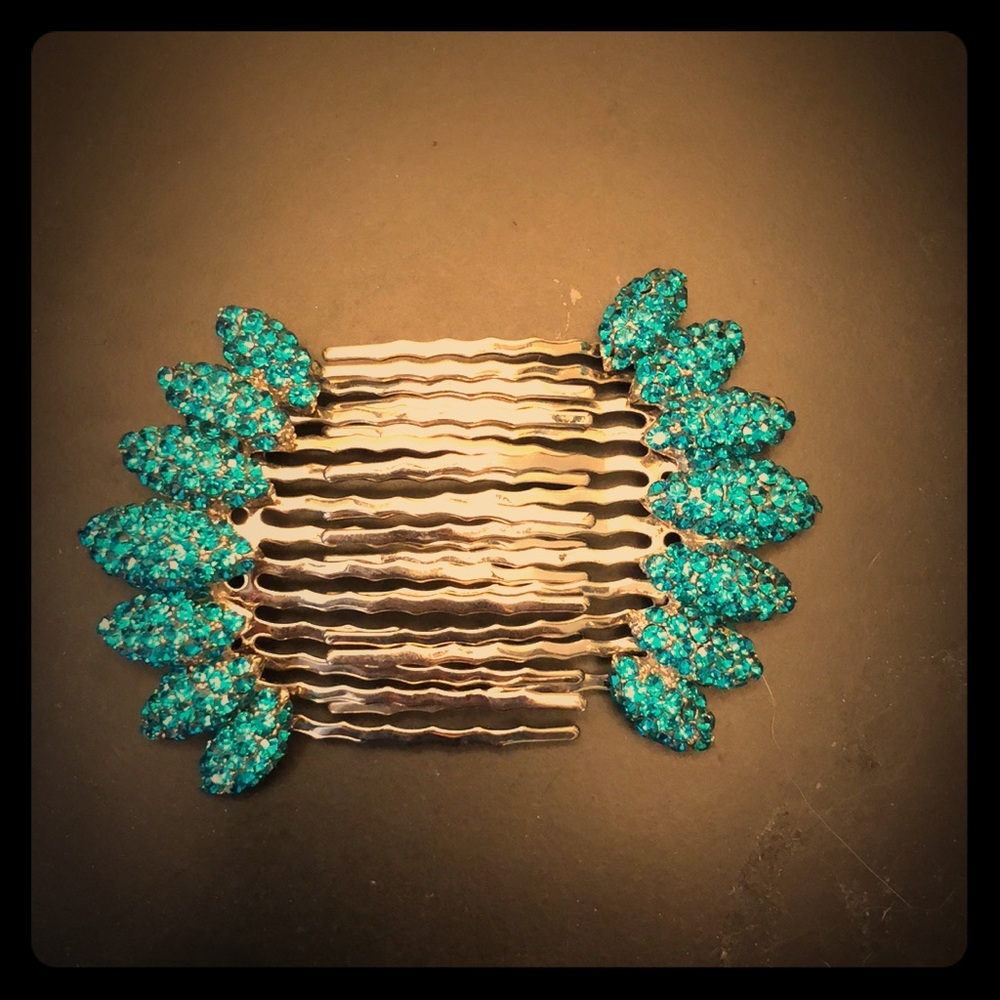 Beautiful Turquoise Swarovski Hair Pins